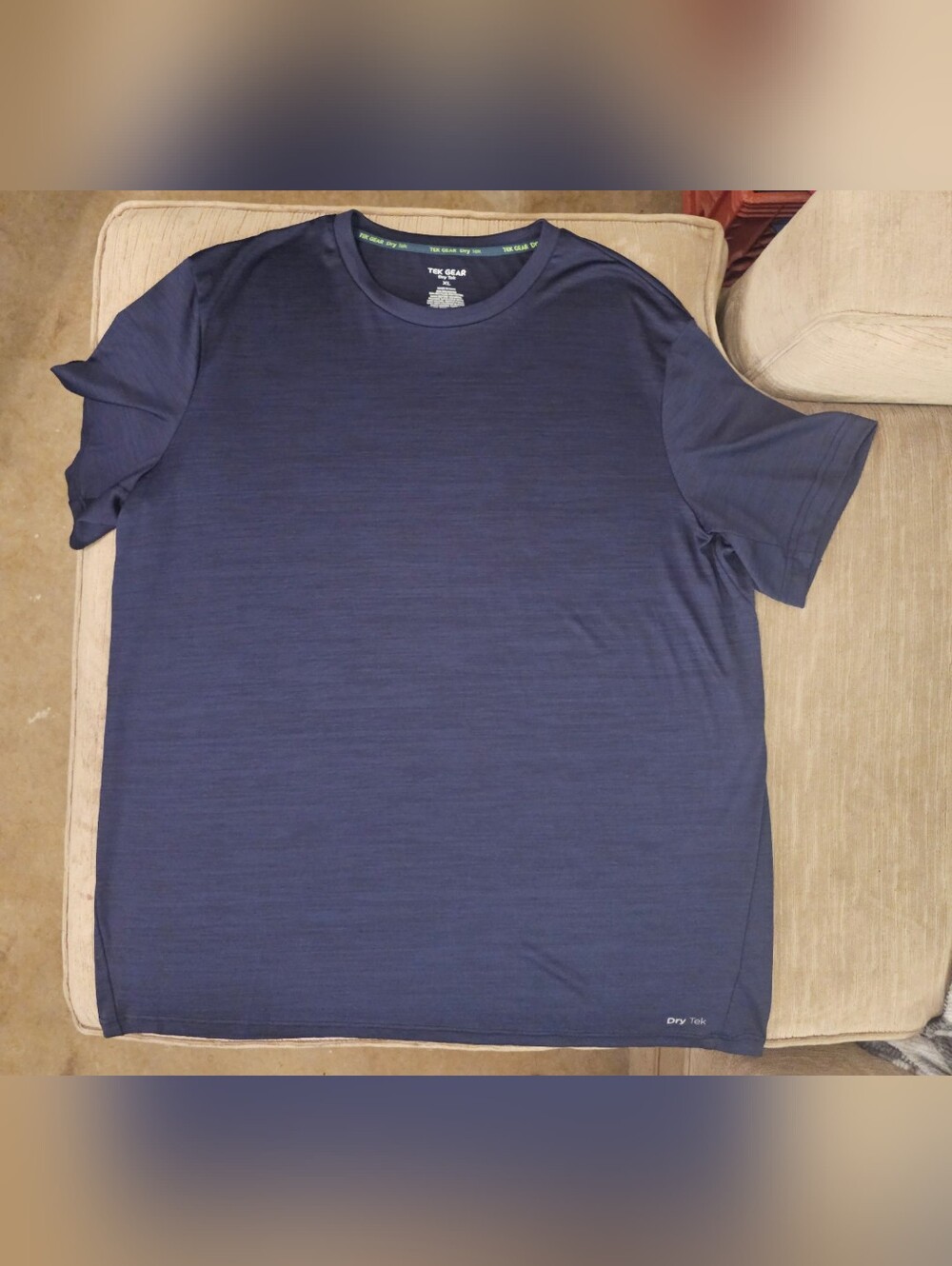 NWOT Tek Gear Dry Tek Tee Shirt Blue Black - Size XL